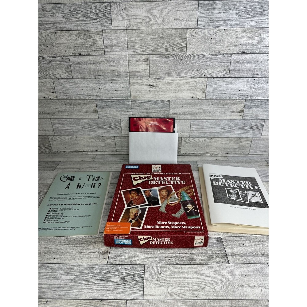 Clue Master Detective Complete (Commodore 64/128, 1989)